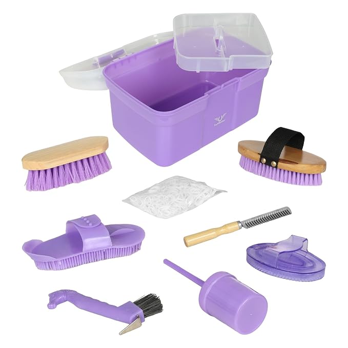TuffRider Ultimate Groom Box Kit 8 Pieces-Purple