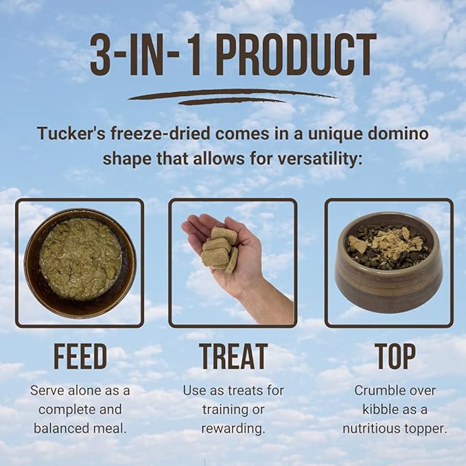 Tucker's Raw Frozen Freeze Dried Raw Dog Food, Pork, Duck & Pumpkin Formula 14oz
