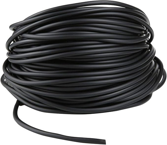JIH Aquarium 165 Feet Standard 3/16" Black Flexible Airline Tubing with Black Plastic Connectors for Fish Tank,Terrariums, and Hydroponics