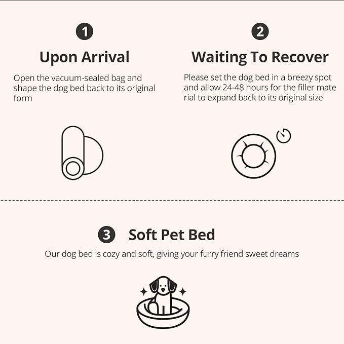JOLLYVOGUE Calming Small Dog & Cat Bed for Indoor Cats - 20 inches Washable Donut Bed for Kittens & Puppies, Anti-Anxiety Round Fluffy Plush Pet Beds (Fits up to 15 lbs, Smoke Black)