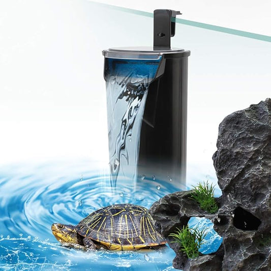 Senzeal Aquarium Turtle Filter Quiet Low Water Level Filter Pump 5W 400L/H Internal Fish Tank Filter for Fish Tank Turtle Tank
