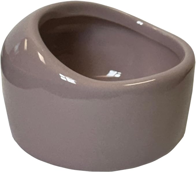 Exotic Nutrition No-Tip Ceramic Feed Station - Durable Ceramic & No Escape Feed Dish - Hamsters, Hedgehogs, Chinchillas, Rats, Ferrets, Guinea Pigs, Rabbits, Squirrels, and Reptiles (Purple)