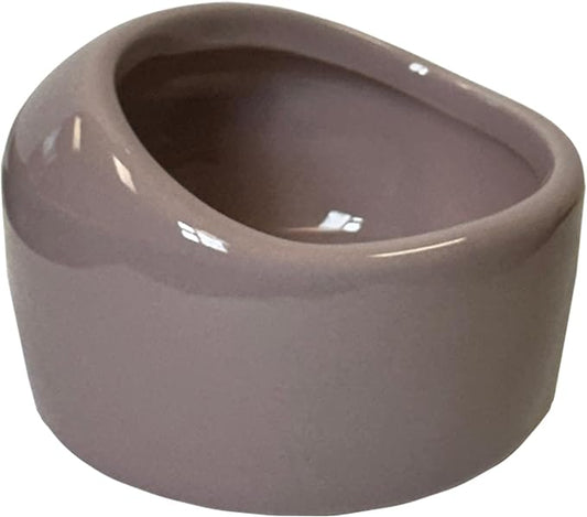 Exotic Nutrition No-Tip Ceramic Feed Station - Durable Ceramic & No Escape Feed Dish - Hamsters, Hedgehogs, Chinchillas, Rats, Ferrets, Guinea Pigs, Rabbits, Squirrels, and Reptiles (Purple)