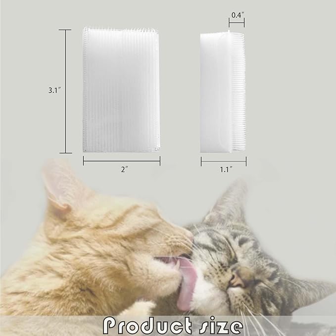 2PC Soft Cat Brush for Grooming - Gentle Cat Tongue Brush with1300+Barbed Serrations, Brushes for Sensitive Cats-Lightweight, gentle, Perfect for Daily Grooming&Enhancing Bonding (Orange)