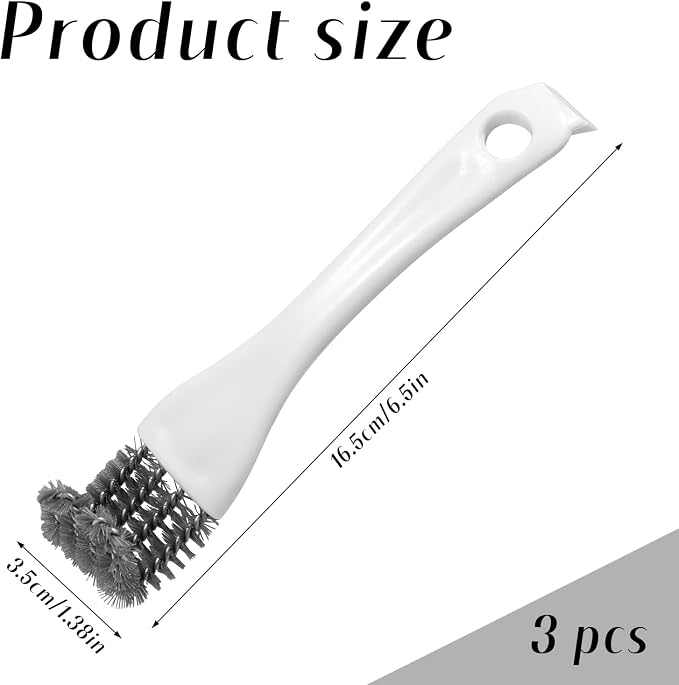 3pcs Bird Cage Brush Cleaner, Stainless Steel Bird Cleaning Brush Durable Droppings Removal Tool for Pet Parrot Fowl Cage Remover Cleaning Accessory