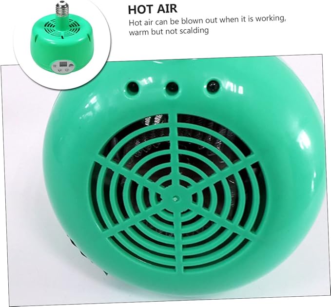 1pc Heating Lamp for Chickens Temperature Heater Fan with Heat Emitter Durable Breeding Light for Reptiles and Birds Flame-Retardant Design Led Warm Lighting