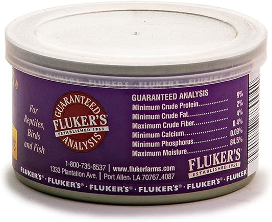 Fluker's Gourmet Canned Food for Reptiles, Fish, Birds and Small Animals, Soldier worms, 1.2 oz