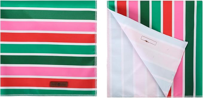 lionet paws Christmas Dog Bandana,Fabric Colorful Stripe Dogs Kerchief for Small Medium Dogs,Dog Cotton Triangle Bibs Scarf for Girl Boy