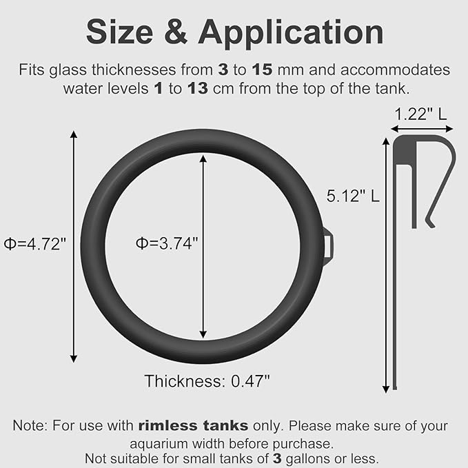 Clip On Fish Feeding Ring, Floating Aquarium Feeder, Non-Shedding Fish Food Holder for Betta Goldfish Guppy Turtle