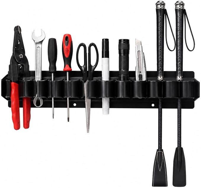 Horse Whip Crop Holder Rack,Wall Mounted Whip Rack Holder,Horse Whip Crop Holder for Fishing Pole Storage and Whip, Holds up to 12 Whips or Crops