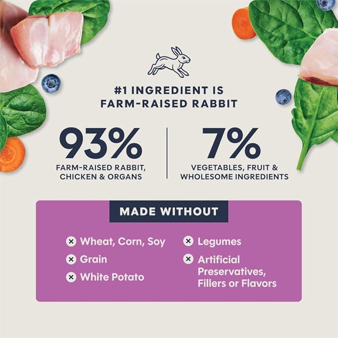 Instinct FreshDried Pates, Freeze Dried Cat Food, Grain Free - Rabbit Entrée, 3 oz. Bag