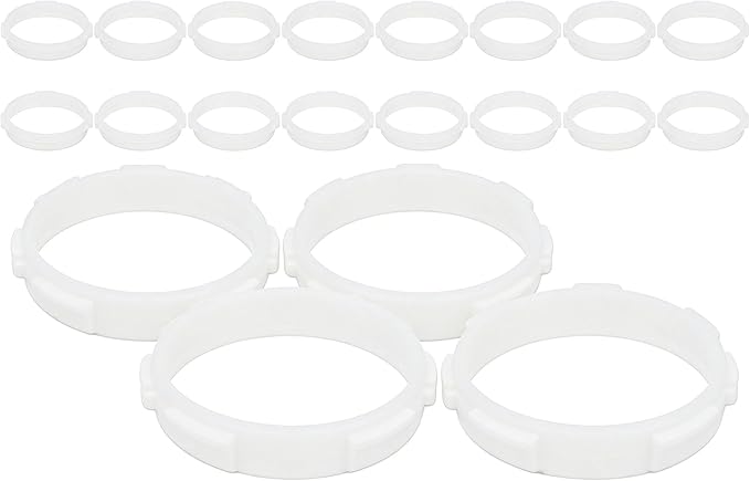 Toyvian Hamster Tunnel Connector Rings, 20pcs Universal DIY Cage Tube Connectors for Small Animal Habitats Replacement Connecting Plates for Gerbils Mice Rats White Plastic Accessories