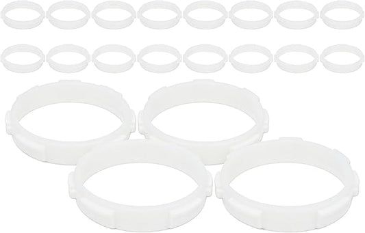 Toyvian Hamster Tunnel Connector Rings, 20pcs Universal DIY Cage Tube Connectors for Small Animal Habitats Replacement Connecting Plates for Gerbils Mice Rats White Plastic Accessories