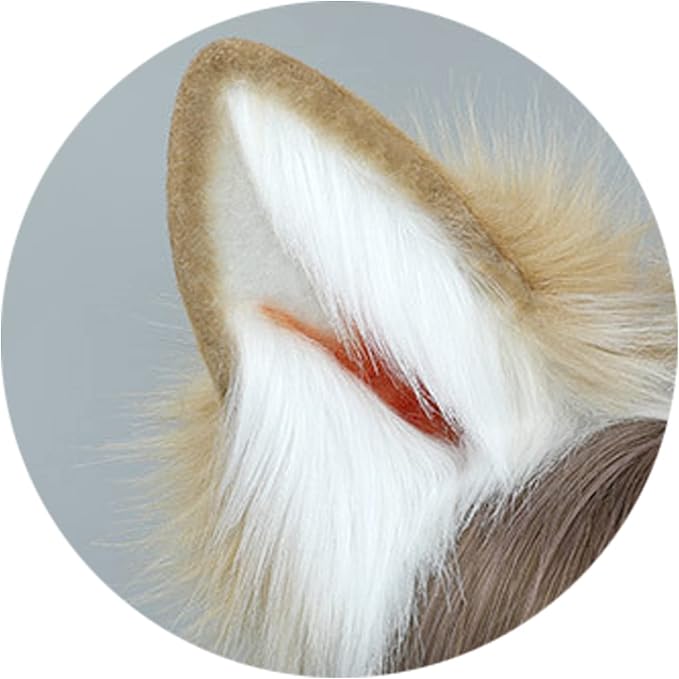 Faylay Women Dog Ear Headband Furry Animal Ear Hair Accessories