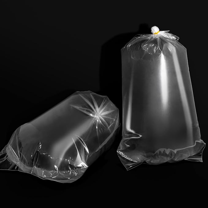 Live Fish Bags, 10x20” Round Bottom Double Seal Clear Fishery Bags, Leak-Proof Fish Transport Shipping Bag, HDPE Bag for Freshwater & Saltwater (Ultimate 3 mil, 50 Pack)