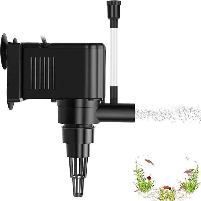 AquaMiracle Aquarium Powerhead Pump Circulating Water Pump 135 GPH for 10-40 Gallon Aquariums with Aerating Features