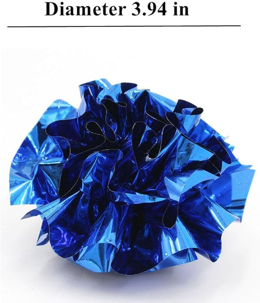 ISMARTEN 10 Packs Crinkle Balls Cat Toys for Indoor Cats, Lightweight Shiny Crinkle Paper Ball for Kitten (Random Color) (3.94 in)