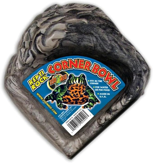 Zoo Med Reptile Rock Corner Water Dish, X-Large, Assorted color