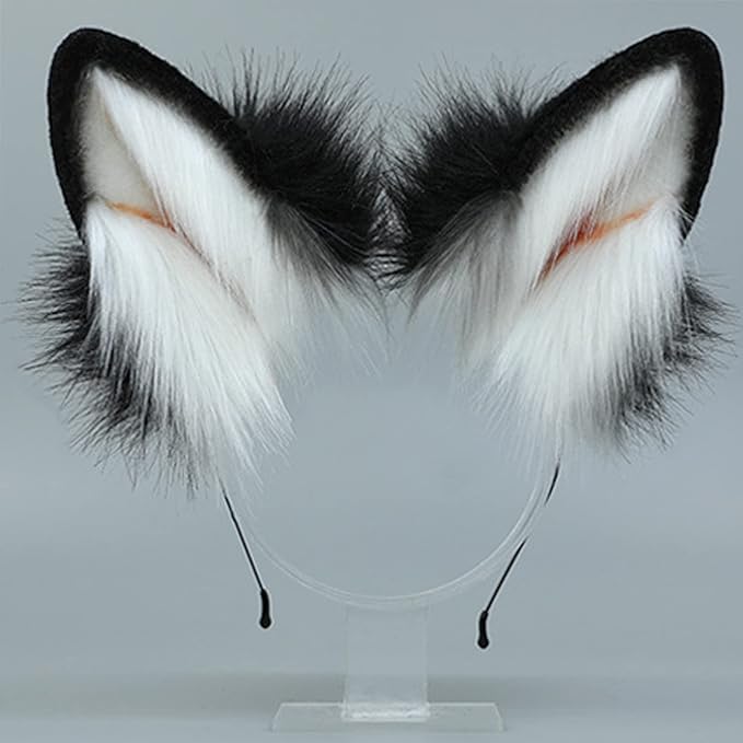Faylay Women Dog Ear Headband Furry Animal Ear Hair Accessories