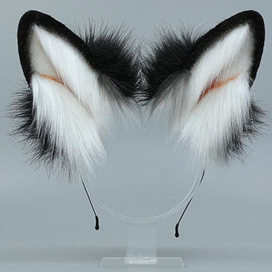 Faylay Women Dog Ear Headband Furry Animal Ear Hair Accessories
