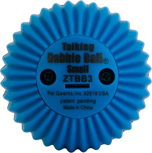 Pet Qwerks Talking Babble Ball - Interactive Chew Dog Toy - Small