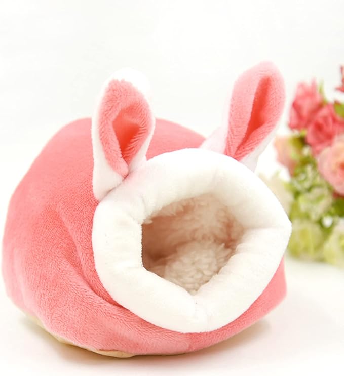 Guinea Pig Bed 3 Pack Cozy Small Animal Hideouts Washable Fleece Rabbit House Winter Warm Sleeping Bedding Cage Accessories for Bunny Hamster Squirrel