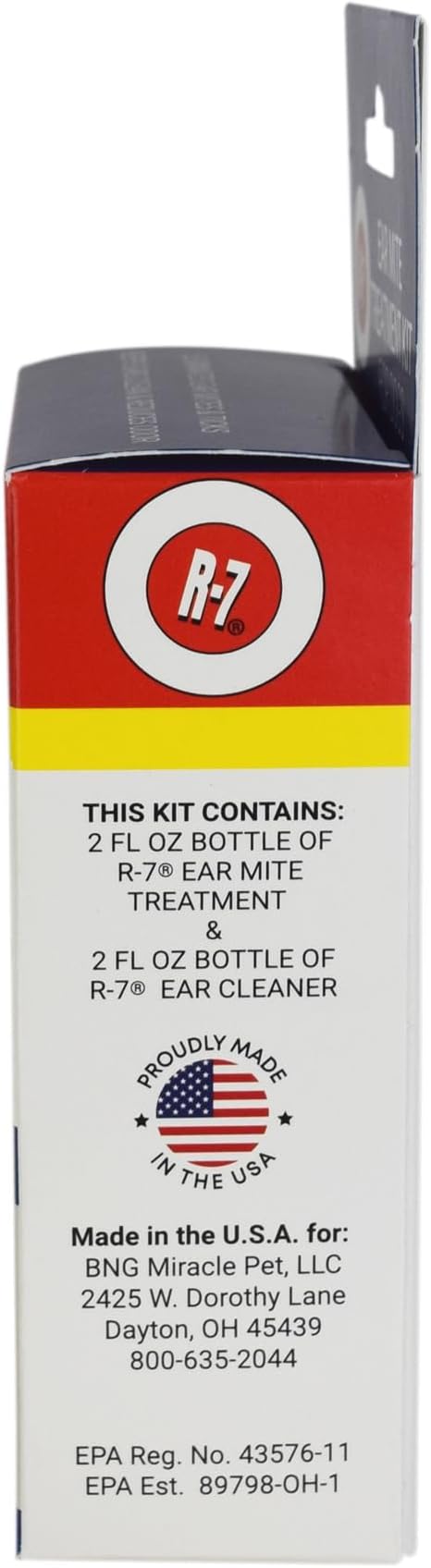 Miracle Care R7 Ear Mite Treatment and Ear Cleaner Kit for Dogs, 1 Ounce Bottles of Each, Controls Ticks and Mites
