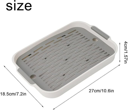 Ped Litter Box Trainer with Detachable Grid Tray for Rabbits Guinea Pigs Hamsters Chinchillas Ferrets Birds Sturdy Plastic Toilet Training Pan Easy Clean Smooth Corner(C)