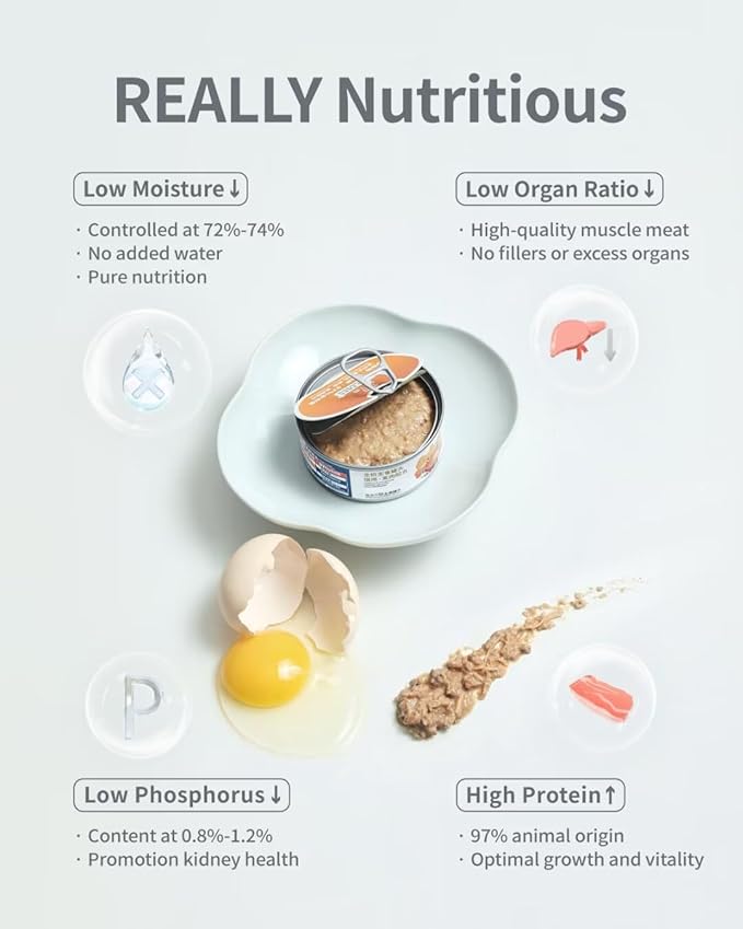 Cat Food - Freeze-Dried Food (Poultry Receipe 400g) + Wet Canned Food (Rabbit Receipe 100g*6 Cans)