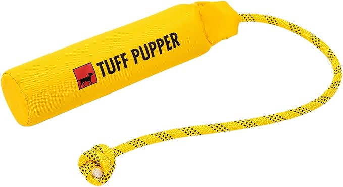 Tuff Pupper Floating Dog Bumper Toy | Fetch Only Not a Chew Toy | Soft Foam Retrieve Trainer | High-Visibility Water & Snow Play | Gentle on Teeth | Lightweight Durable Outdoor Training Dummy