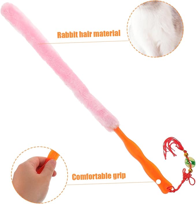BESPORTBLE Zithers Cleaning Brush Soft Rabbit Hair Comfortable Handle Long Bristles for Dust Removal for Guqin Musical Instrument Care Pink