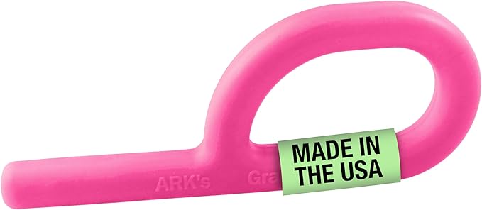 ARK Grabber Sensory Chew Tool, Sensory Toys for Kids and Adults, Chewy Fidget for Autism, ADHD, SPD, Anxiety, Medical-Grade Oral Motor Therapy Tools, XT, Firm, Hot Pink