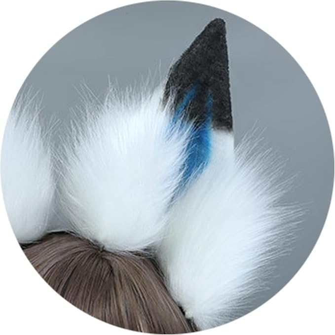 Faylay Women Dog Ear Headband Furry Animal Ear Hair Accessories