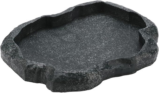 Tortoise Water Dish, 7.1 * 5.5 * 0.8in Reptile Water Dish, Reptile Food Dish Suitable for the Feeding and Watering Needs of Various Pets