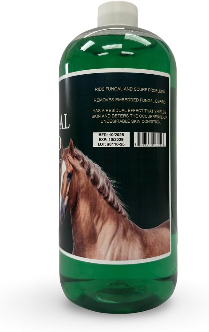 Saratoga Veterinary Product Antifungal Shampoo for Horses - Antibacterial Horse Shampoo and Conditioner - Effective Antifungal Horse Shampoo - Professional Quality Equine Care (32 Fl Oz.)