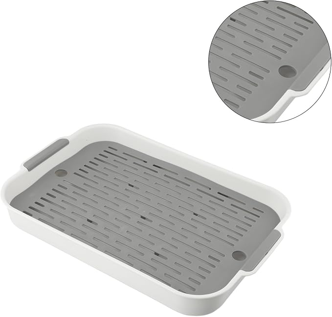 Ped Litter Box Trainer with Detachable Grid Tray for Rabbits Guinea Pigs Hamsters Chinchillas Ferrets Birds Sturdy Plastic Toilet Training Pan Easy Clean Smooth Corner(F)