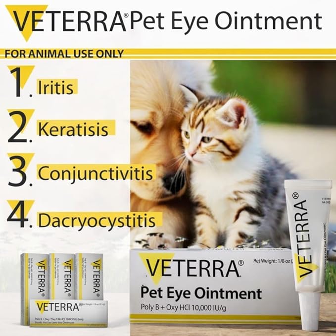 Dog & Cat Eye Ointment and Eye Wash – Tear Stain Remover, Gentle Eye Care, Helps Remove Discharge, Daily Eye Hygiene Support, 2-in-1 Pet Eye Care Kit (30ml + 3.5g)