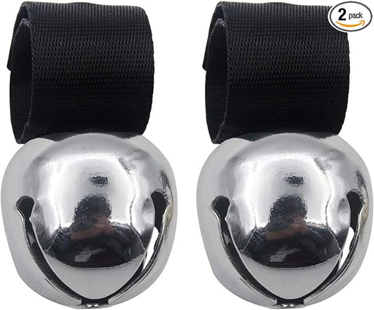 SCENEREAL Large Bell for Dog Collar, 2 Pack 1" Extra Loud Collar Bells for Cats and Dogs Training, Hiking, Walking, Hunting, Pet Tracker, Pet Bell for Save Wildlife and Birds Silver