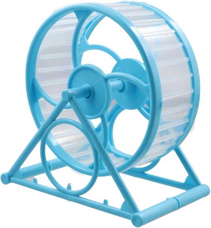 Hamster Wheel Sports Running Ball, Plastic Hamster Exercise Round Wheel, Small Animals Jogging Silent Spinner, Pet Rotatory Toy Accessories (Blue)