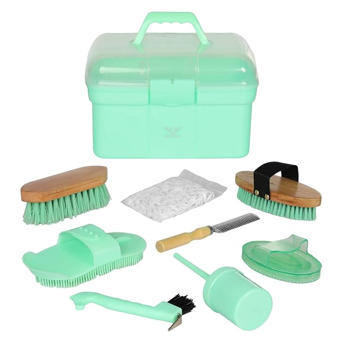 TuffRider Ultimate Groom Box Kit 8 Pieces-Green