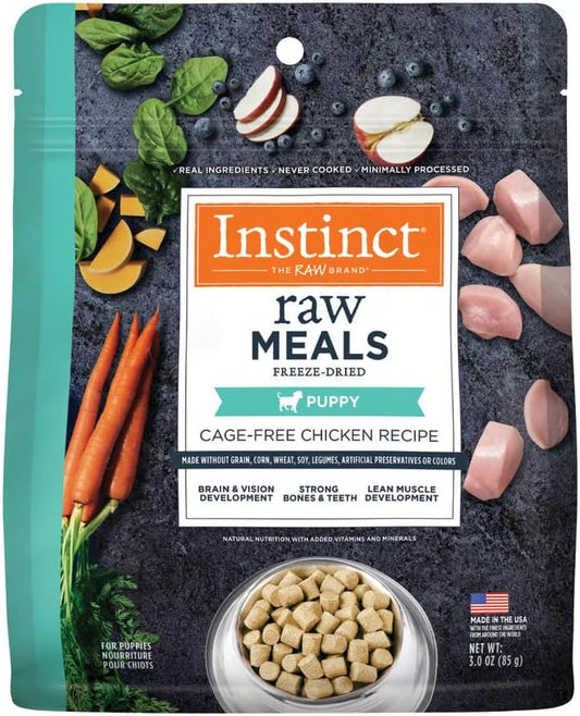 Instinct Puppy FreshDried Bites, Natural Freeze-Dried Dog Food, Grain Free - Cage-Free Chicken, 3 oz. Bag