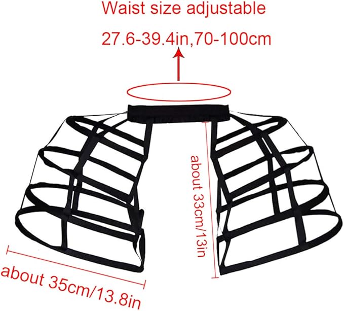 Pannier Petticoat Women Victorian Bustle Cages Hoop Skirt Cage Skirt for Women