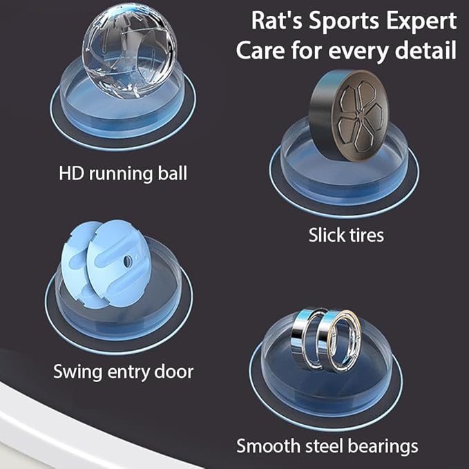Hamster Roller Ball Toy Car, Small Hamsters Wheel Toy, Fun Pet Transparent Balls, Exercise Wheels with Detachable Transparent Breathable Ball, Suitable for Hamsters, Ferrets, and Other Animals