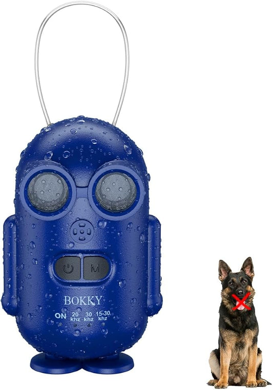 15-30kHz Adjustable Dog Bark Deterrent Devices with IPX5 Waterproof, 2-in-1 Fast Charging Anti Barking Silencer - Ideal for Outdoor and Indoor