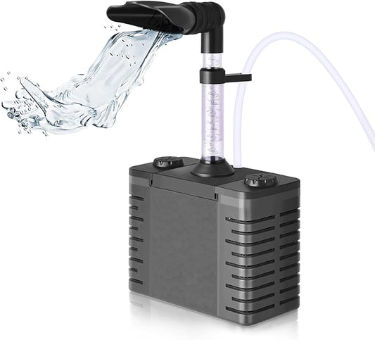 Dirvin 3 in 1 Aerodynamics Aquarium Filter, Removable Powerful Internal Fish Tank Filter, Fish Tank Filters with Triple Filter System and Aeration Deodorization for 5-30 Fish Tanks, Turtle Tanks