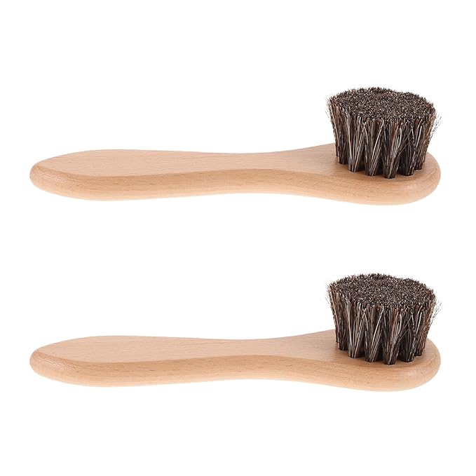 MERRYHAPY 2pcs Small Animals Bath Brush with Soft Bristle Grooming Brush, Wooden Handle 4-inch, Pet Supplies for Hamsters, Guinea Pigs, Rabbits, and Ferrets Bathing Care