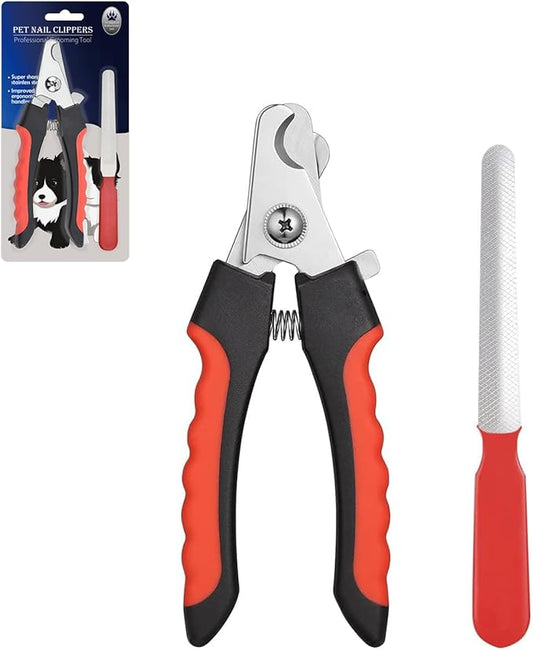 4.72 inch Dog Nail Clippers for Small Dogs, Ultra Sharp Stainless Cat Nail Clippers with Guard for Dogs, Cats, Rabbits and Guinea Pigs, Free Nail File(B Style)