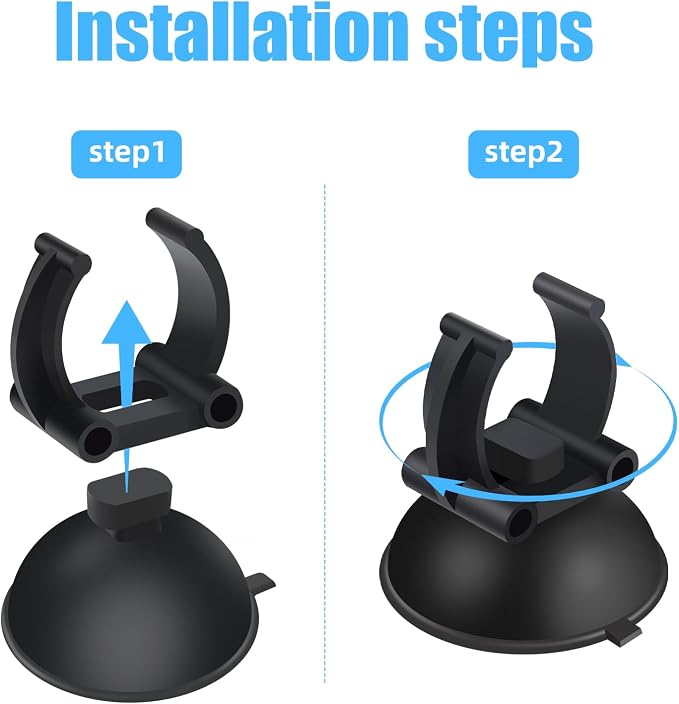 AQUANEAT 12 Pack Aquarium Suction Cups with Clip Black,for 0.75" Aquarium Heater and Large Submersible Light, Tubing Hose, Plant Fish Tank