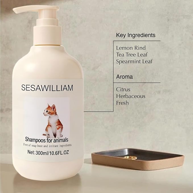 Small Animal Shampoo -Enriched,with Camomile Aloe Vera-Specially,Formulated for Dogs,Cats,Guinea Pigs,Other,Small Animals-for Health Shiny Coats,Vegan-Mild pH Neutral-300ml