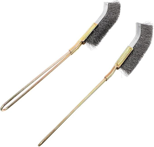 Angoily Bird Cage Cleaning Brush 2-Pack Long Handle Wire Bristle Cage Brush for Pet Supplies Easy Stubborn Stain Removal and Daily Grooming